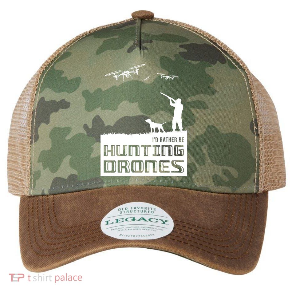 I'd Rather Hunting Drones Legacy Tie Dye Trucker Hat