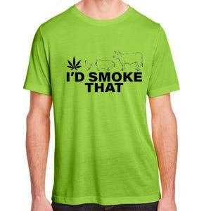 I'd Smoke That Pot Head Marijuana Adult ChromaSoft Performance T-Shirt