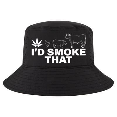 I'd Smoke That Pot Head Marijuana Cool Comfort Performance Bucket Hat