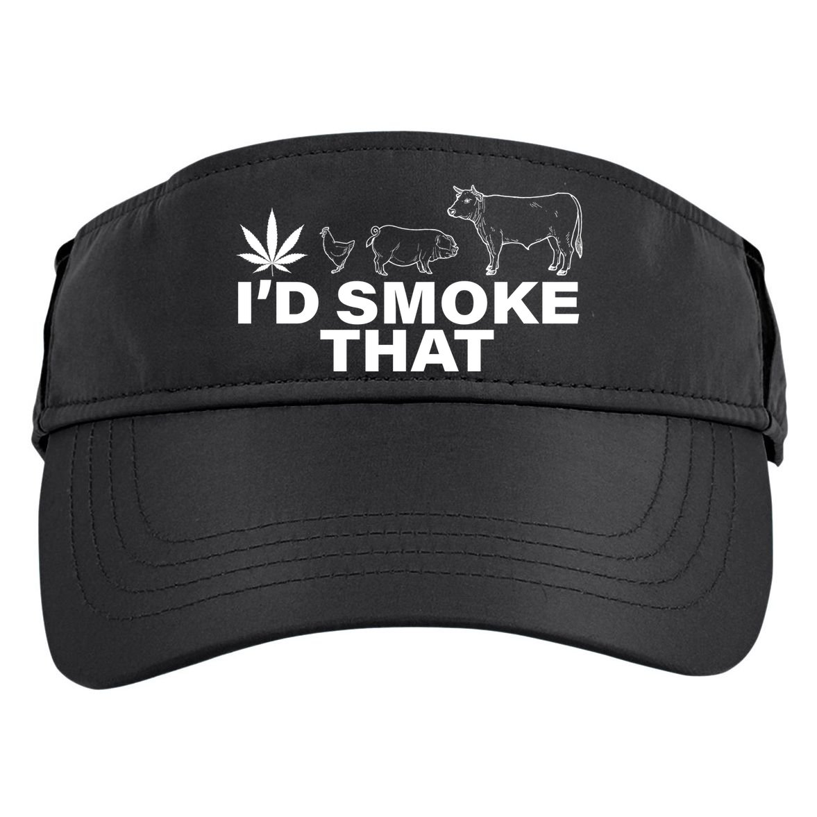 I'd Smoke That Pot Head Marijuana Adult Drive Performance Visor