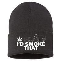 I'd Smoke That Pot Head Marijuana Sustainable Knit Beanie