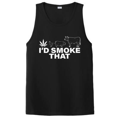 I'd Smoke That Pot Head Marijuana PosiCharge Competitor Tank