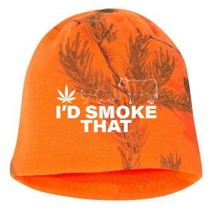 I'd Smoke That Pot Head Marijuana Kati - Camo Knit Beanie