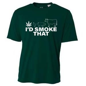 I'd Smoke That Pot Head Marijuana Cooling Performance Crew T-Shirt