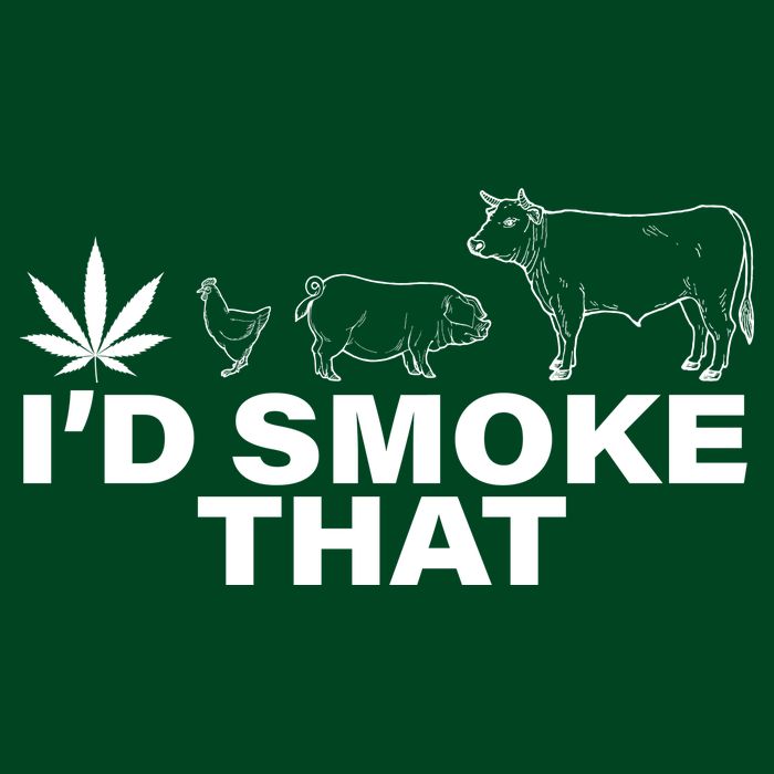 I'd Smoke That Pot Head Marijuana Cooling Performance Crew T-Shirt