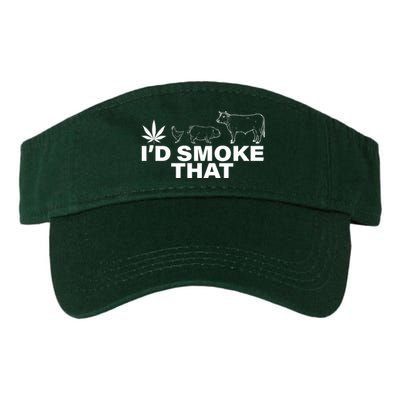 I'd Smoke That Pot Head Marijuana Valucap Bio-Washed Visor