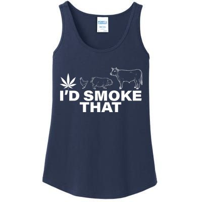 I'd Smoke That Pot Head Marijuana Ladies Essential Tank