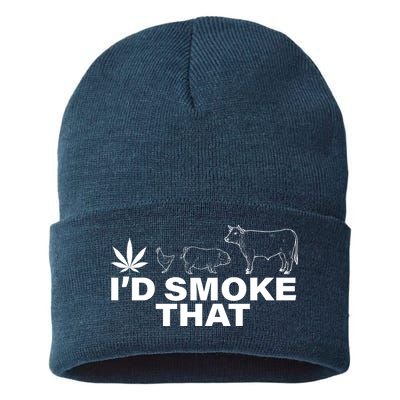 I'd Smoke That Pot Head Marijuana Sustainable Knit Beanie