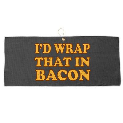 I'd Wrap That In Bacon Large Microfiber Waffle Golf Towel