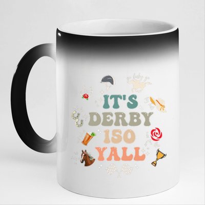 ItS Derby 150 Yall 150th Horse Racing Ky Derby Day Vintage 11oz Black Color Changing Mug