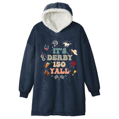 ItS Derby 150 Yall 150th Horse Racing Ky Derby Day Vintage Hooded Wearable Blanket