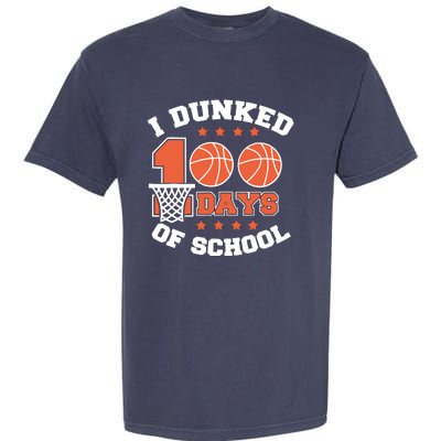 I Dunked 100 Days Of School Basketball Lover Teacher Student Garment-Dyed Heavyweight T-Shirt