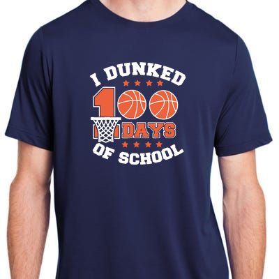 I Dunked 100 Days Of School Basketball Lover Teacher Student Adult ChromaSoft Performance T-Shirt