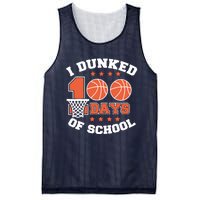 I Dunked 100 Days Of School Basketball Lover Teacher Student Mesh Reversible Basketball Jersey Tank