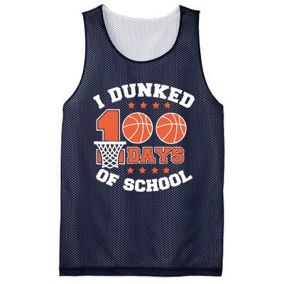 I Dunked 100 Days Of School Basketball Lover Teacher Student Mesh Reversible Basketball Jersey Tank