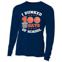 I Dunked 100 Days Of School Basketball Lover Teacher Student Cooling Performance Long Sleeve Crew