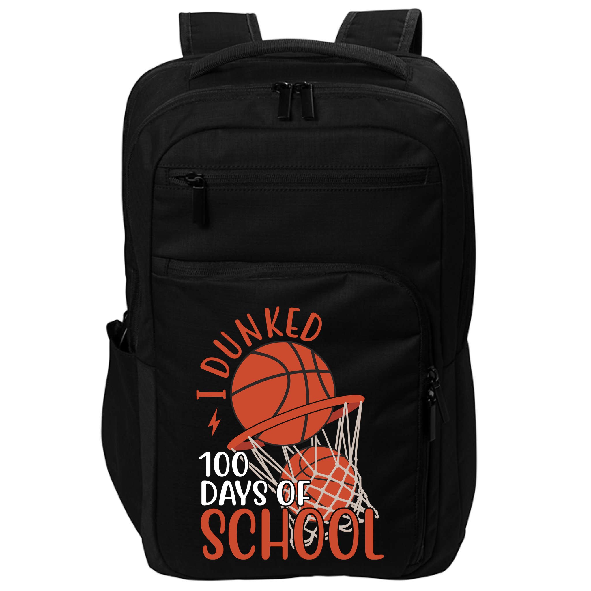 I Dunked 100 Days Of School Basketball Impact Tech Backpack
