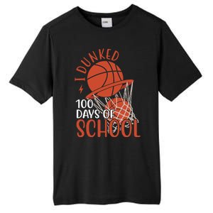 I Dunked 100 Days Of School Basketball Tall Fusion ChromaSoft Performance T-Shirt