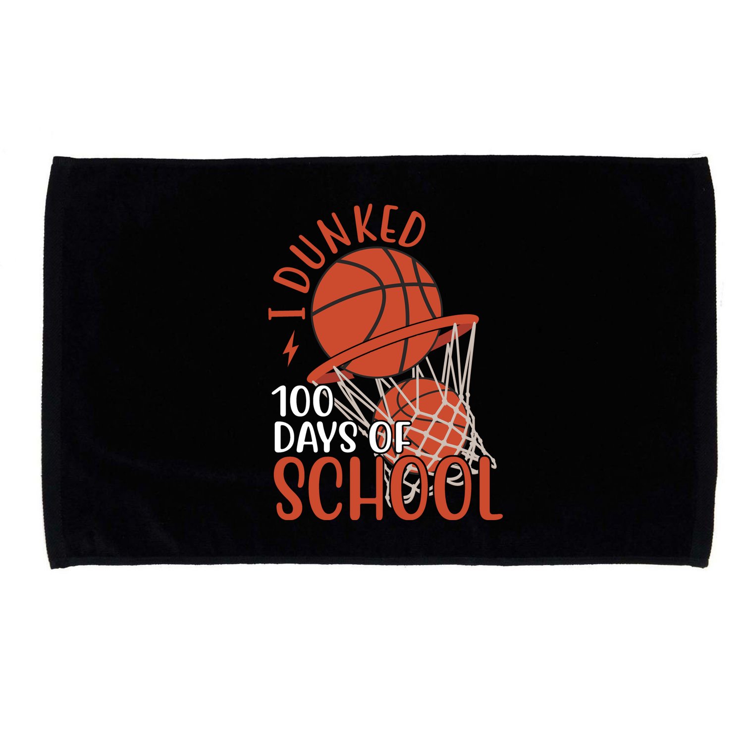 I Dunked 100 Days Of School Basketball Microfiber Hand Towel