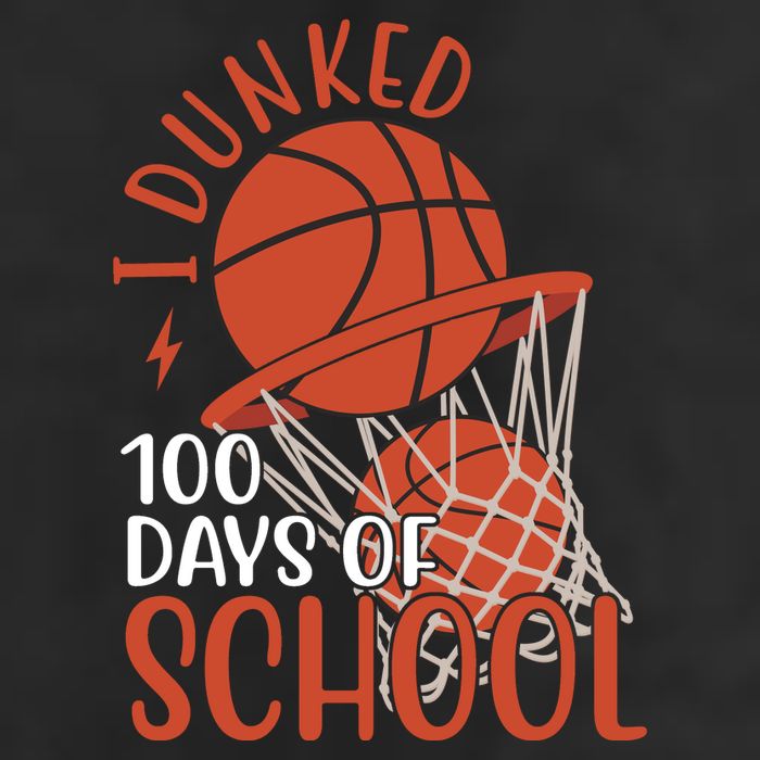 I Dunked 100 Days Of School Basketball Microfiber Hand Towel