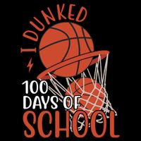I Dunked 100 Days Of School Basketball Wool Snapback Cap