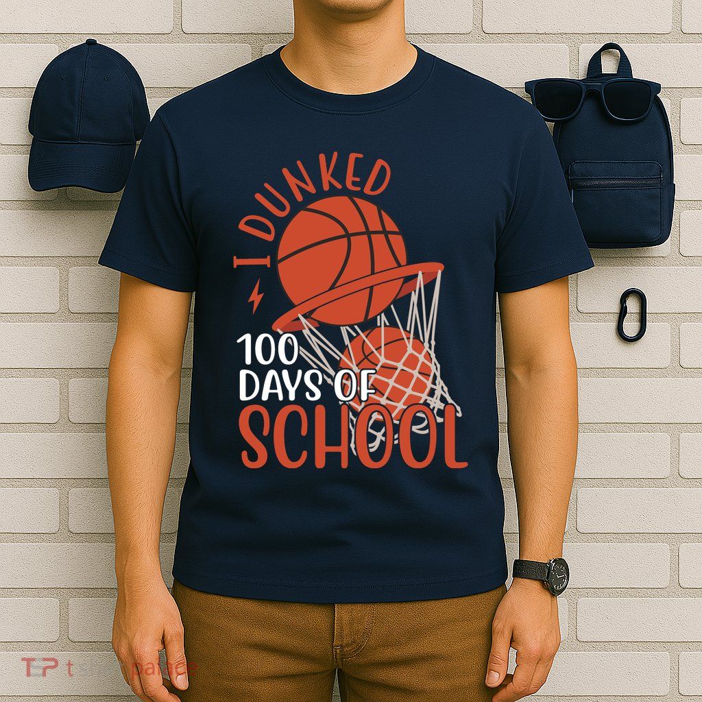 I Dunked 100 Days Of School Basketball T-Shirt