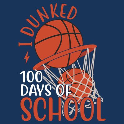 I Dunked 100 Days Of School Basketball T-Shirt