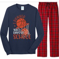 I Dunked 100 Days Of School Basketball Long Sleeve Pajama Set