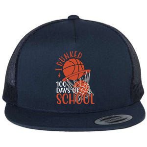 I Dunked 100 Days Of School Basketball Flat Bill Trucker Hat