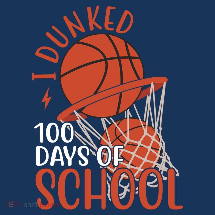 I Dunked 100 Days Of School Basketball Flatbill Hat