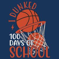 I Dunked 100 Days Of School Basketball 16 in Basic Backpack