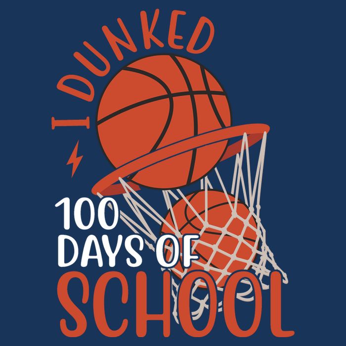 I Dunked 100 Days Of School Basketball 16 in Basic Backpack