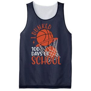 I Dunked 100 Days Of School Basketball Mesh Reversible Basketball Jersey Tank