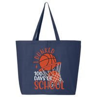 I Dunked 100 Days Of School Basketball 25L Jumbo Tote