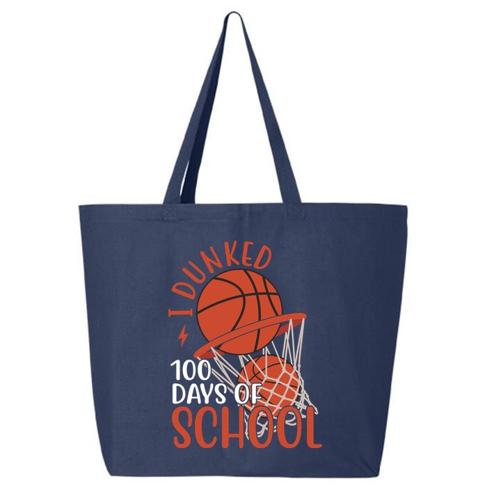 I Dunked 100 Days Of School Basketball 25L Jumbo Tote