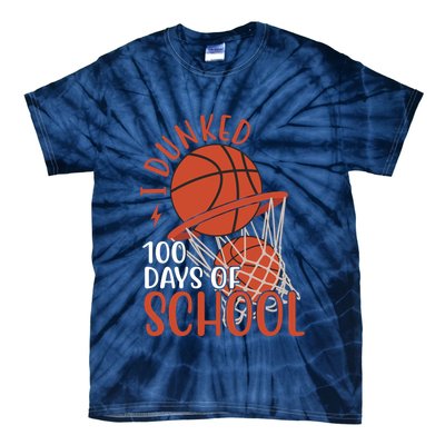 I Dunked 100 Days Of School Basketball Tie-Dye T-Shirt
