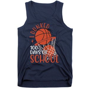 I Dunked 100 Days Of School Basketball Tank Top