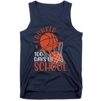 I Dunked 100 Days Of School Basketball Tank Top