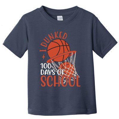 I Dunked 100 Days Of School Basketball Toddler T-Shirt