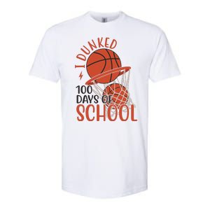 I Dunked 100 Days Of School Basketball Softstyle CVC T-Shirt