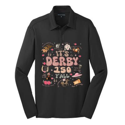 ItS Derby 150 Yall 150th Horse Racing Ky Derby Day Silk Touch Performance Long Sleeve Polo