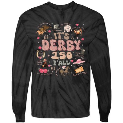 ItS Derby 150 Yall 150th Horse Racing Ky Derby Day Tie-Dye Long Sleeve Shirt