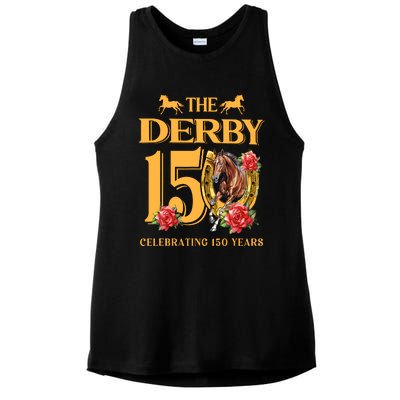 ItS Derby 150 Yall 150th Horse Racing Talk Derby To Me Ladies PosiCharge Tri-Blend Wicking Tank