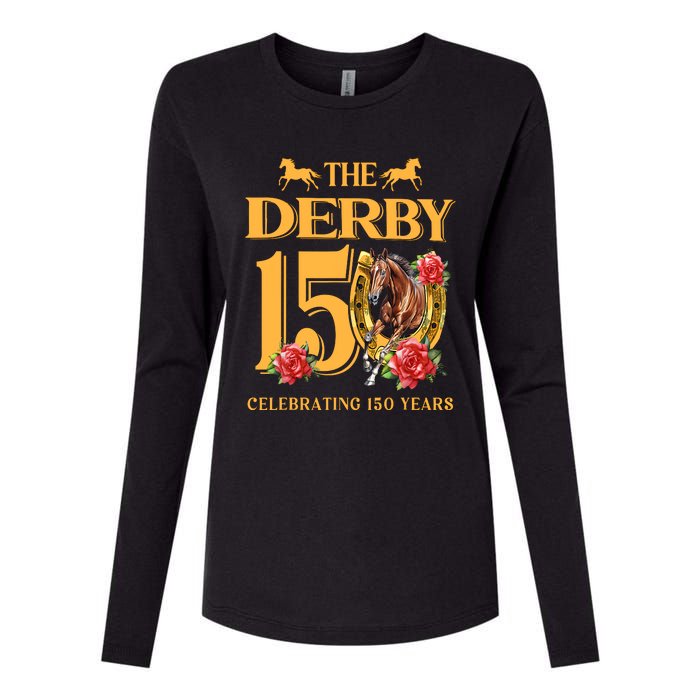 ItS Derby 150 Yall 150th Horse Racing Talk Derby To Me Womens Cotton Relaxed Long Sleeve T-Shirt