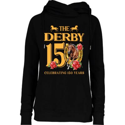 ItS Derby 150 Yall 150th Horse Racing Talk Derby To Me Womens Funnel Neck Pullover Hood