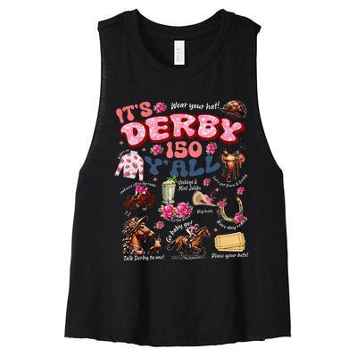 ItS Derby 150 YAll Ky Derby Day Women's Racerback Cropped Tank