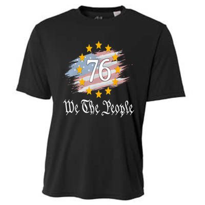 Independence Day 1776 4th Of July USA Flag Patriotic Cooling Performance Crew T-Shirt