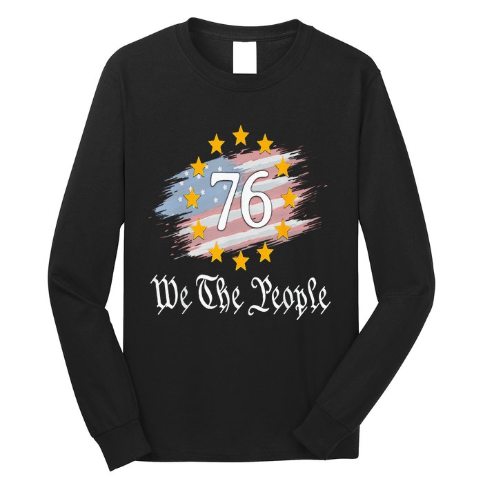 Independence Day 1776 4th Of July USA Flag Patriotic Long Sleeve Shirt