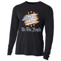 Independence Day 1776 4th Of July USA Flag Patriotic Cooling Performance Long Sleeve Crew