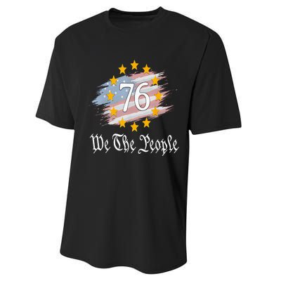 Independence Day 1776 4th Of July USA Flag Patriotic Performance Sprint T-Shirt